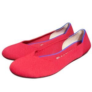 Rothy’s The Flat Size 9.5 US Women’s Bright Red Slip-On‎ Round Toe Flats